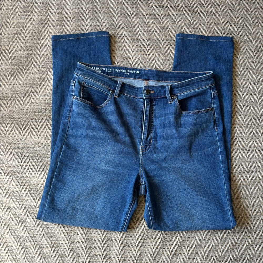 Talbots Flawless Women’s Size 12 Jeans High Waist Straight Leg 31” Inseam